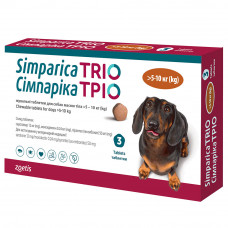Simparica (Сімпарика) Тріо проти бліх та кліщів для собак вагою від 5.1 до 10 кг (1 табл.)1