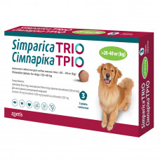 Simparica (Сімпарика) Тріо проти бліх та кліщів для собак вагою від 20.1 до 40 кг (1 табл.)1