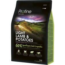 Profine Light Lamb&Potatoes 3кг- корм з ягням для собак із зайвою вагою1