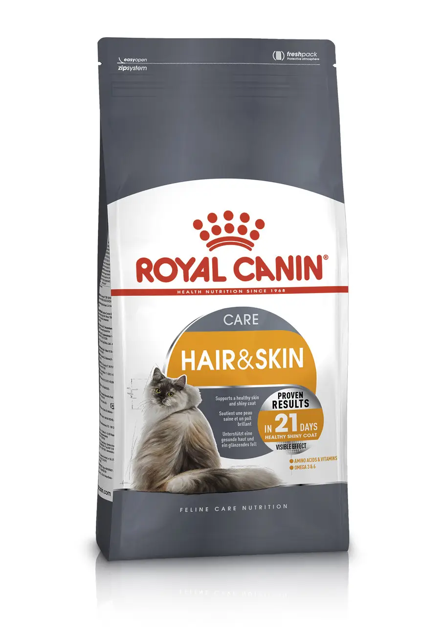 Royal Canin Hair&Skin Care 10кг-корм для дорослих кішок з проблемною шкірою та шерстю1
