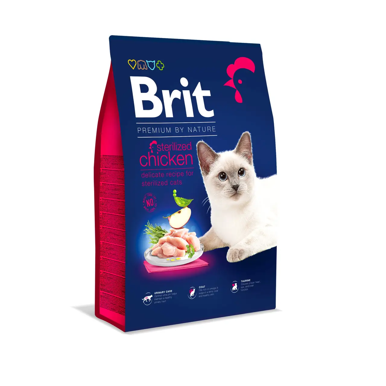 Brit Premium by Nature Cat Sterilised 500г корм для стерилізованих котів (курка 38%)2