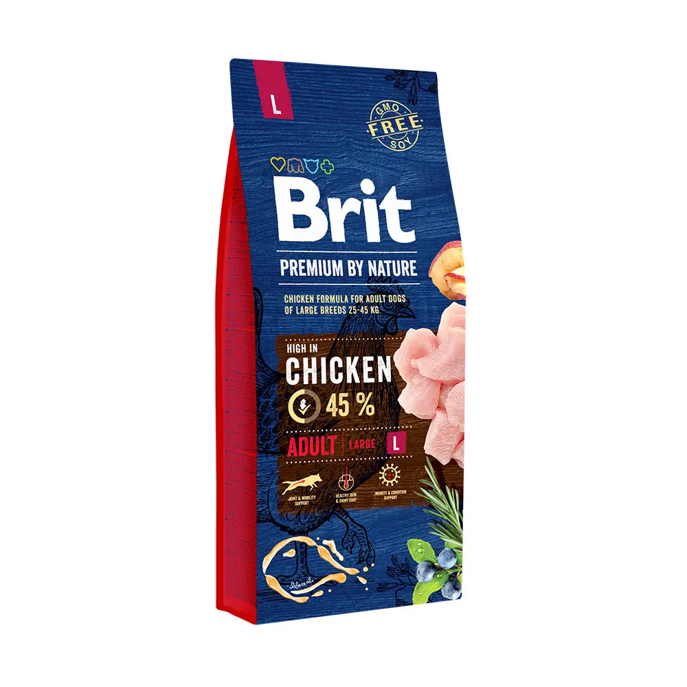 Brit Premium Adult L 8кг-корм для собак великих порід1