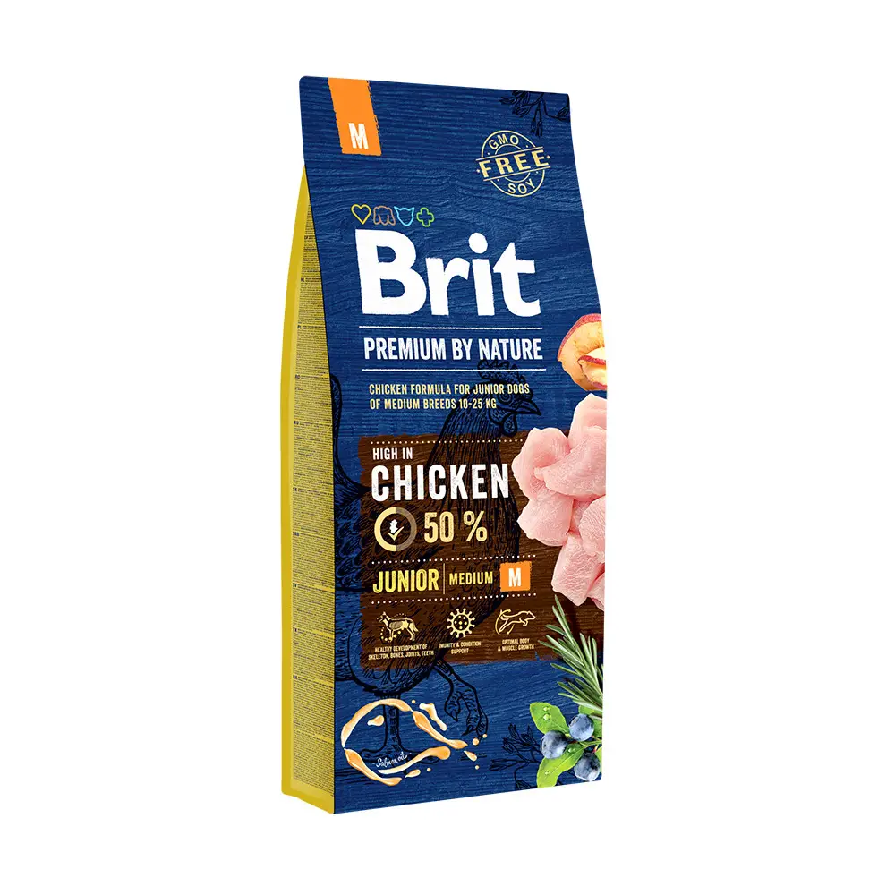 Brit Premium Junior M 3кг- корм для цуценят середніх порід1