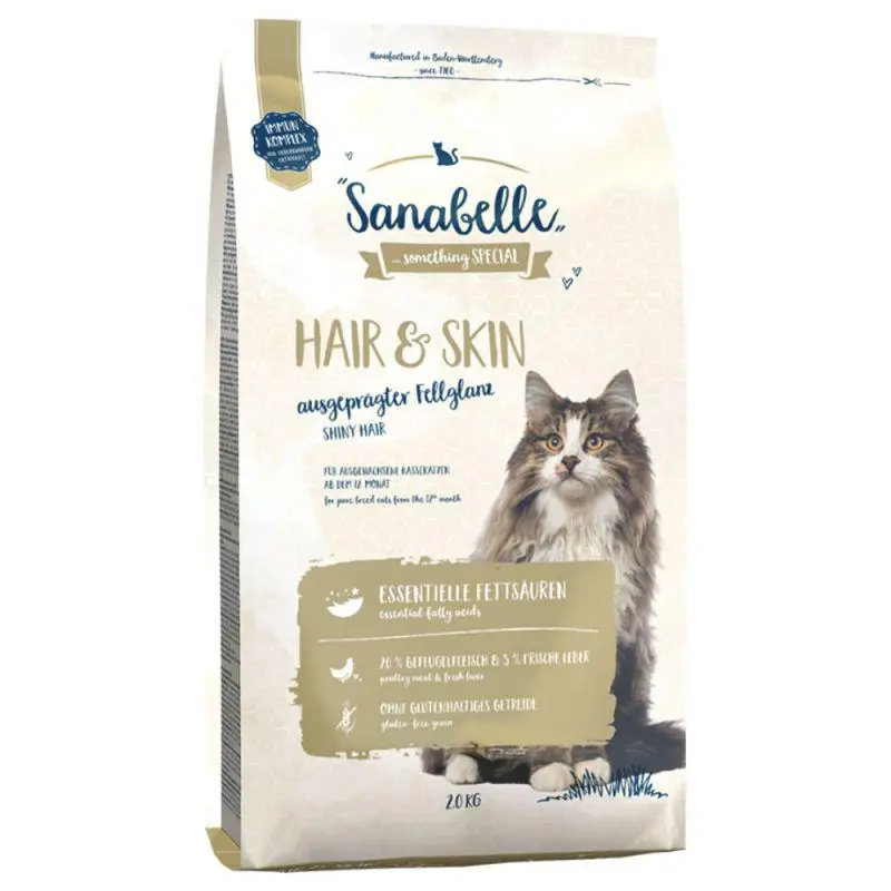 Bosch Sanabelle Hair & Skin 10кг корм для виставочних і привередливих кошек1