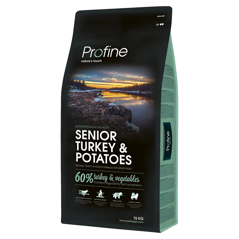 Profine Senior Turkey&Potatoes 15кг- корм для літніх собак з індичкою1