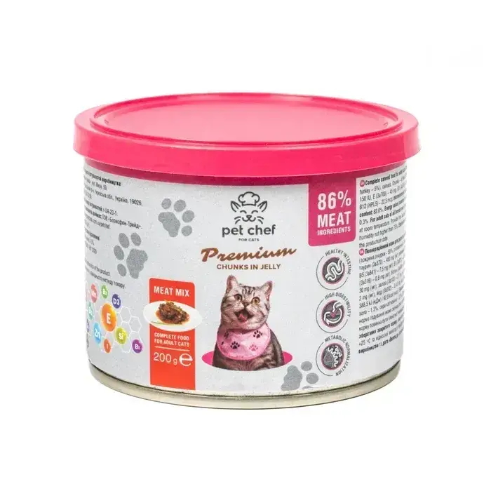 Pet Chef консерва для котів 200 г (асорті)1