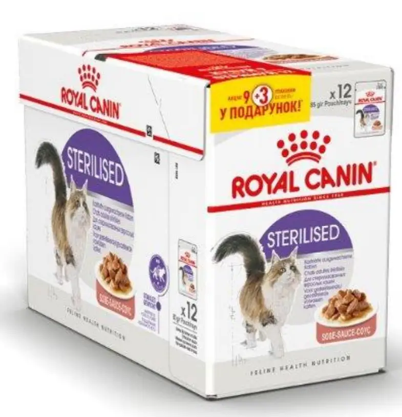 Royal Canin Sterilised в соусі 85г * 12шт- паучі для стерилізованих кішок старше 1 року1