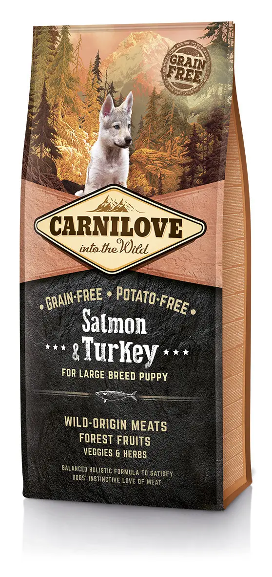 Carnilove Salmon&Turkey For Large Breed Puppy 12 кг - беззерновий корм для цуценят великих порід1