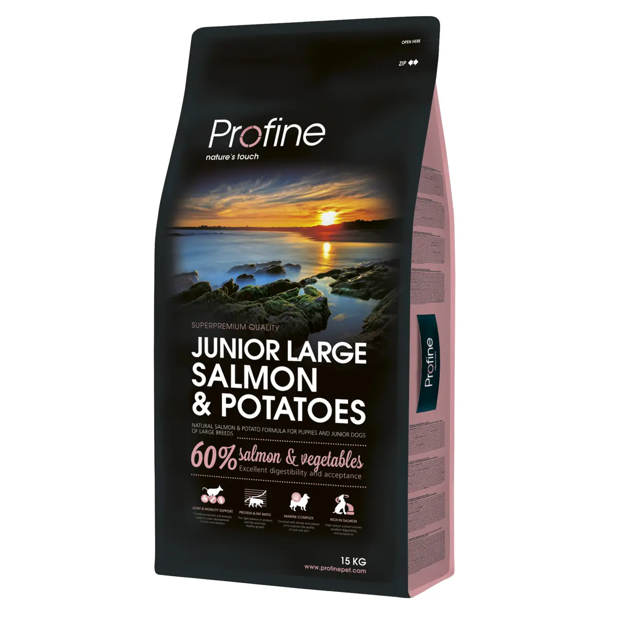 Profine Junior Large Breed Salmon&Potatoes 15 кг - для цуценят великих порід з лососем1