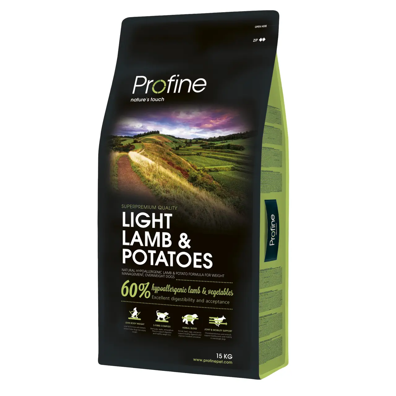 Profine Light Lamb&Potatoes 15кг- корм з ягням для собак із зайвою вагою1