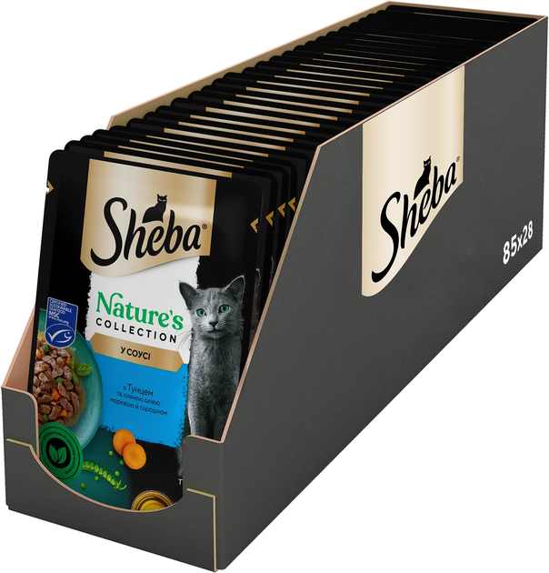 Sheba Nature`s Collection беззернові паучі для кішок 85г*28шт...