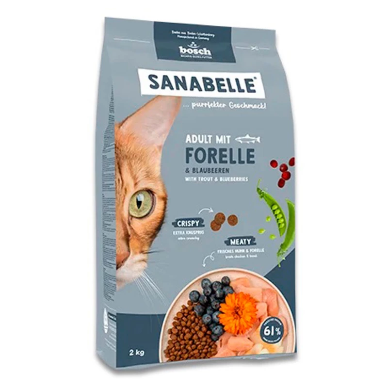 Bosch Sanabelle Adult with Trout 2кг корм для дорослих кішок з фореллю2