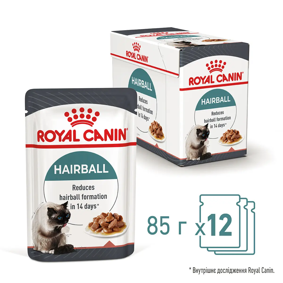 Royal Canin Hairball Care 85г * 12шт - паучі для котів виведення волосяних грудочок2