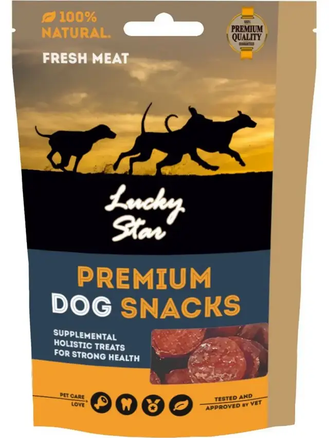 Lucky Star Premium ласощі для собак 85 г (медальйони з качиного м'яса)1