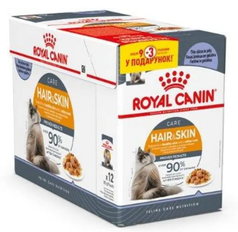 Royal Canin Intense в желе 85 г*12 шт — паучі для підтримання краси шерсті котів1