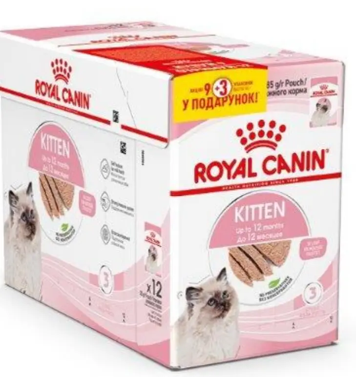 Royal Canin Kitten (паштет) 85 г * 12 шт - паучі для кошенят від 4 до 12 місяців1