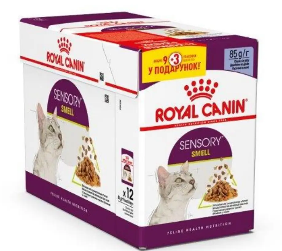 Royal Canin Sensory Smell Jelly (шматочки в желе) 85г * 12шт - паучі для вибагливих кішок старше 1 року1