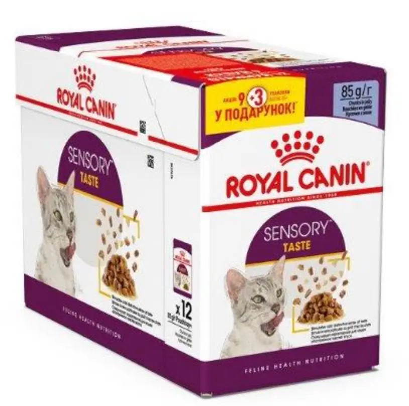 Royal Canin Sensory Taste Jelly (шматочки в желе) 85г * 12шт - паучі для вибагливих кішок старше 1 року1