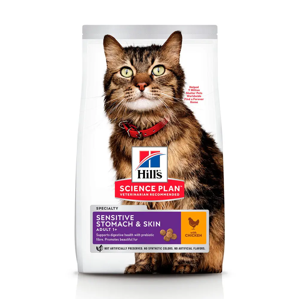 Hills SP Feline Sensitive Stomach & Skin 7кг корм для котів (чутливий шлунок та шкіра)1