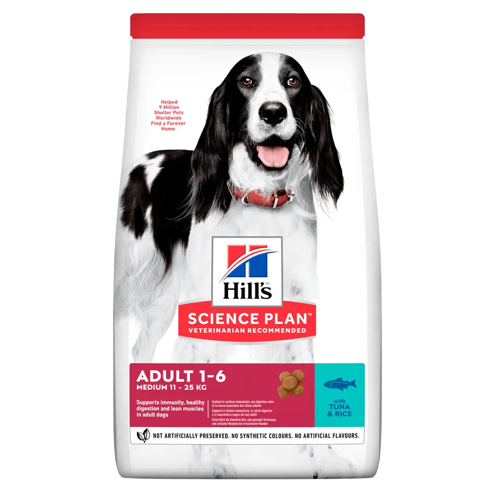 Hills SP Adult Medium Tuna & Rice 12кг - корм для собак середніх порід з тунцем1