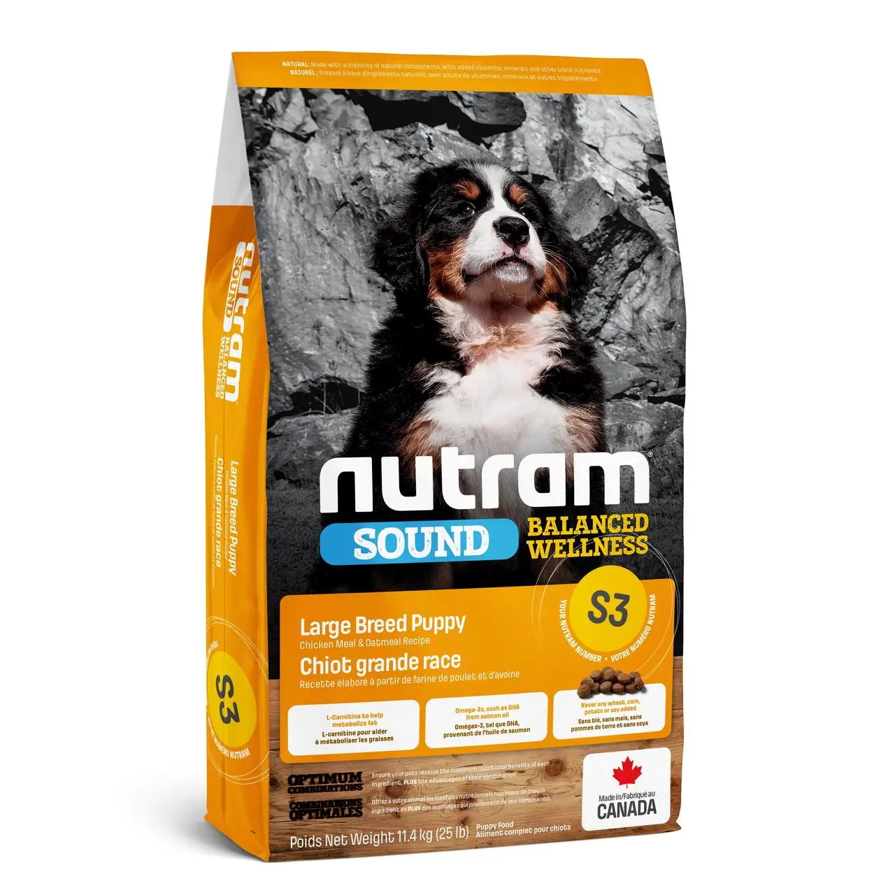 S3 Nutram Sound Large Breed Puppy 20кг - корм для цуценят великих порід1