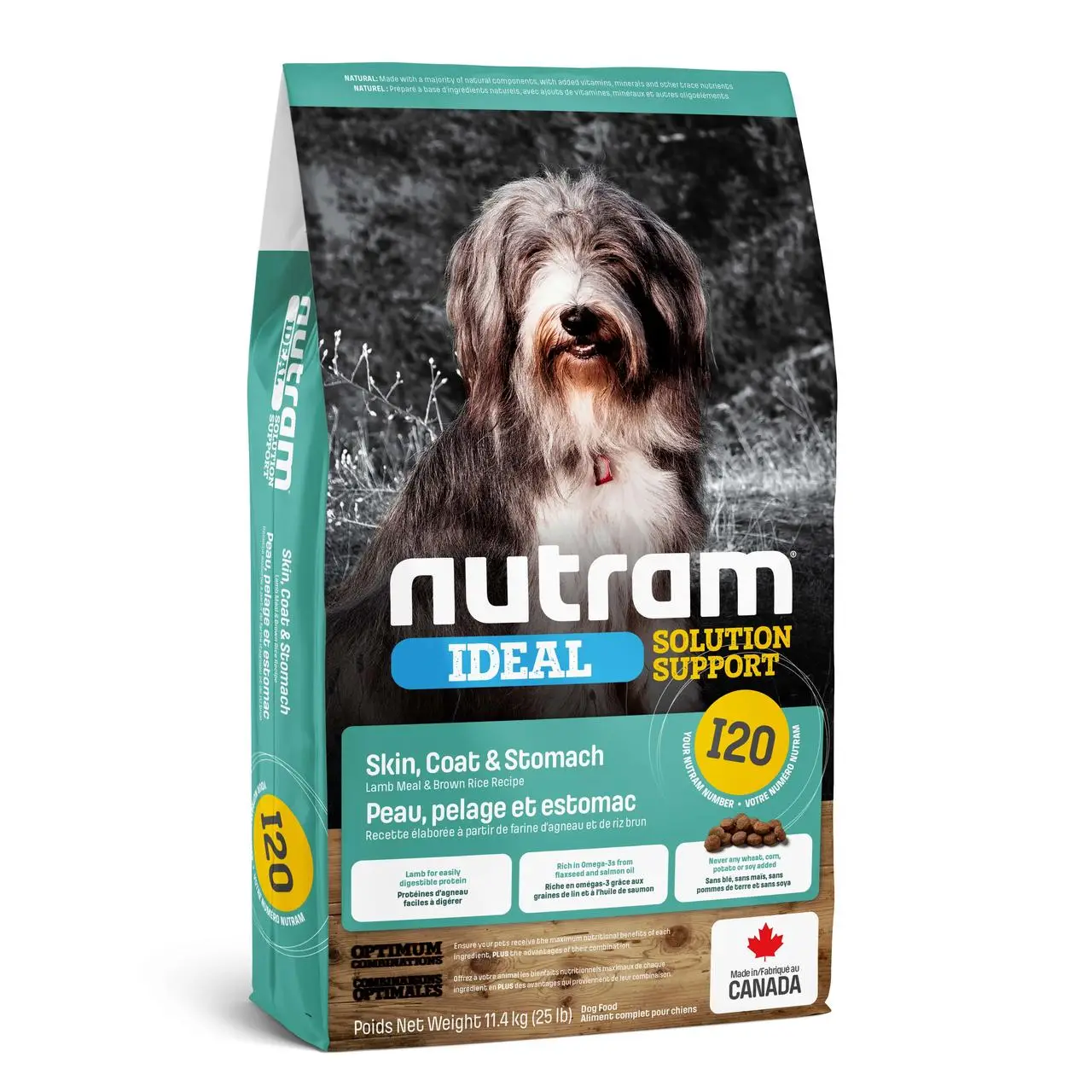 I20 Nutram Ideal 11,4 кг - корм для собак з проблемами шкіри, вовни і травлення на основі ягняти1