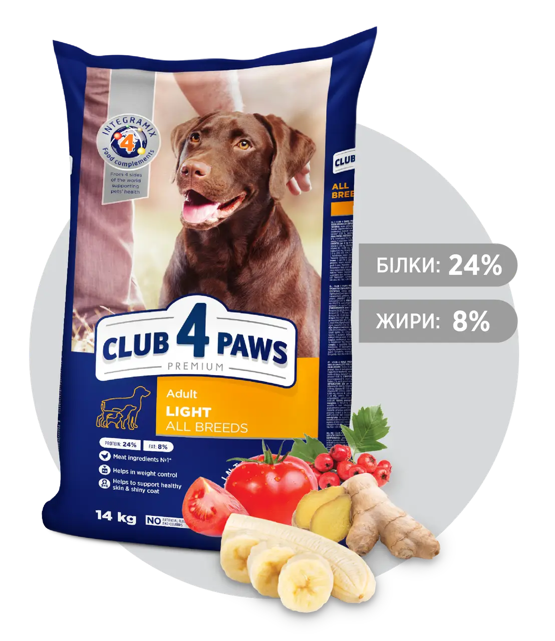 Клуб 4лапи Преміум класу для собак Контроль ваги - 14 кг1