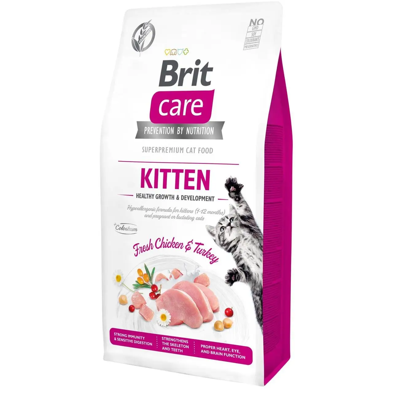 Brit Care Cat GF Kitten HGrowth & Development, 7кг (здорове зростання і розвиток)1