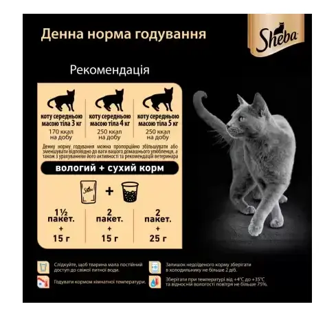 Sheba 85 гр * 12шт паучі для кішок (курка в соусі)3