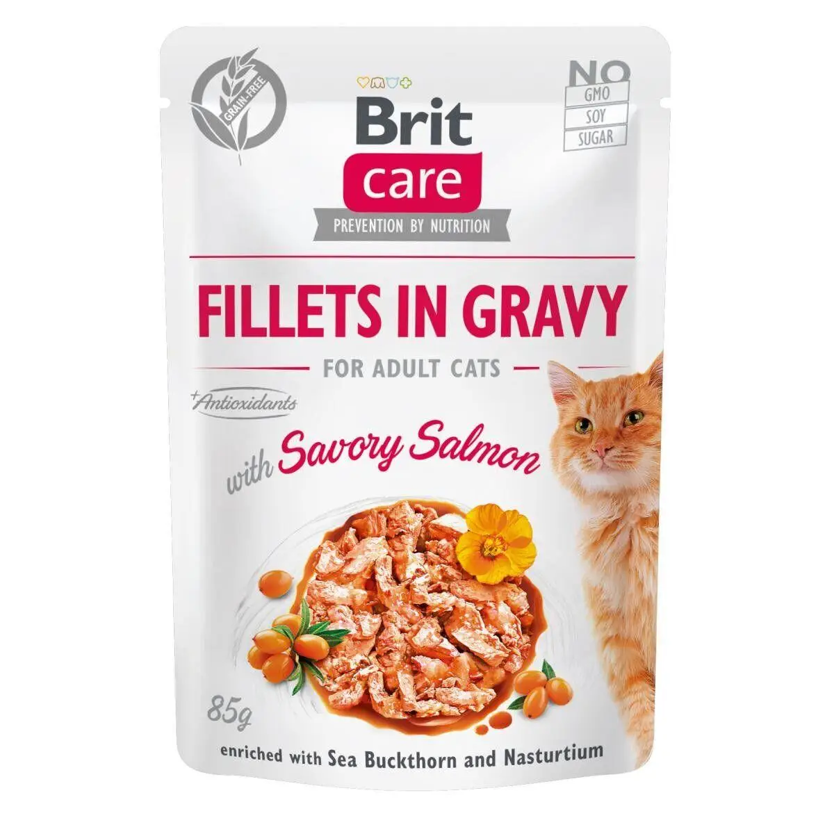 Brit Care Cat pouch 85г * 12шт (філе лосося в соусі)1