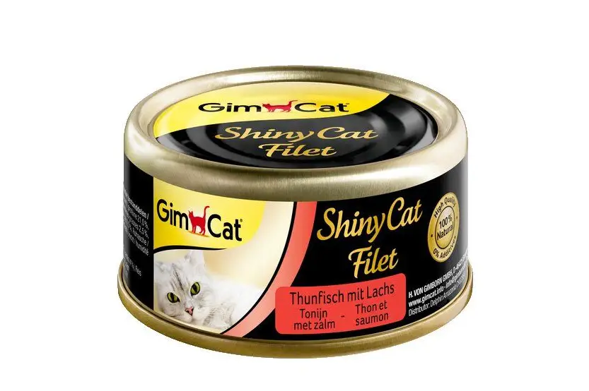 GimCat Shiny Cat Filet консерви для кішок 70г (тунець і лосось)1