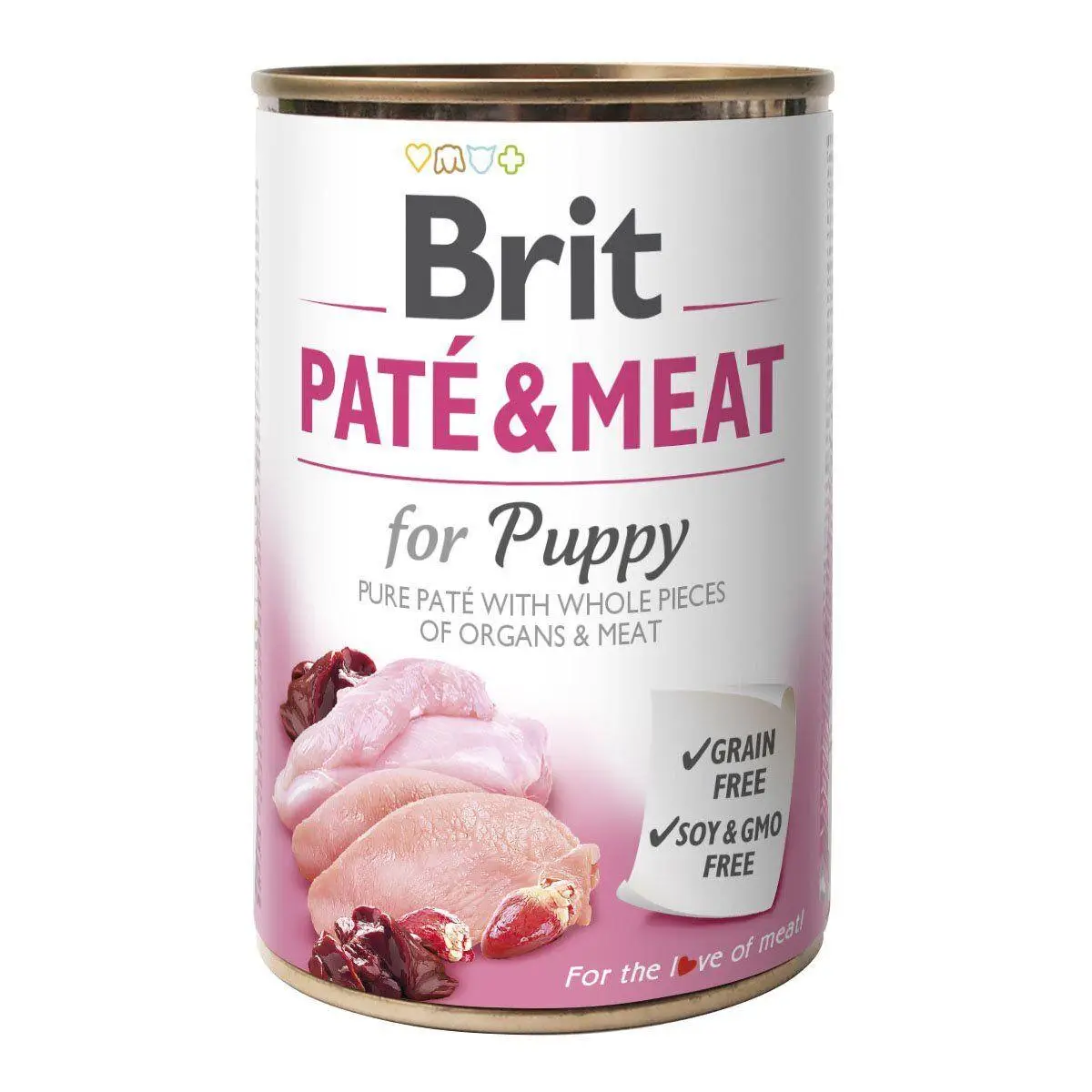 Brit Pate & Meat консерви для цуценят 400г (курка і індичка)1