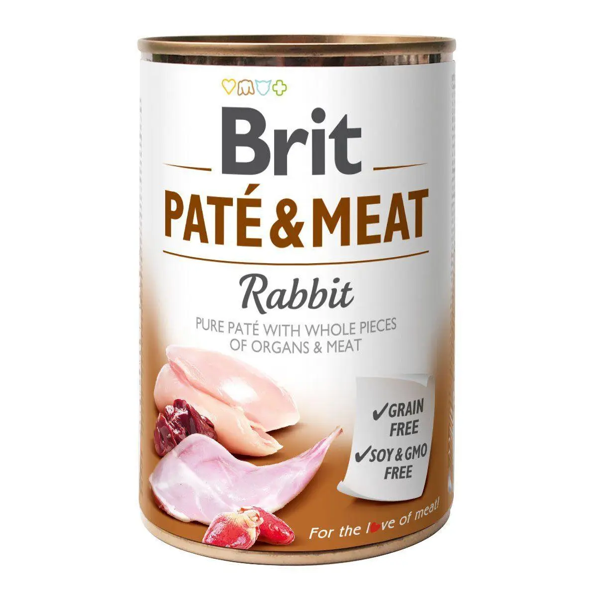 Brit Pate & Meat консерви для собак 400г (кролик)1