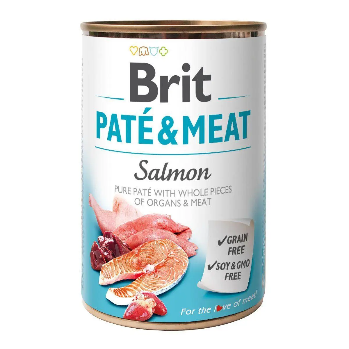 Brit Pate & Meat консерви для собак 400г (лосось)1