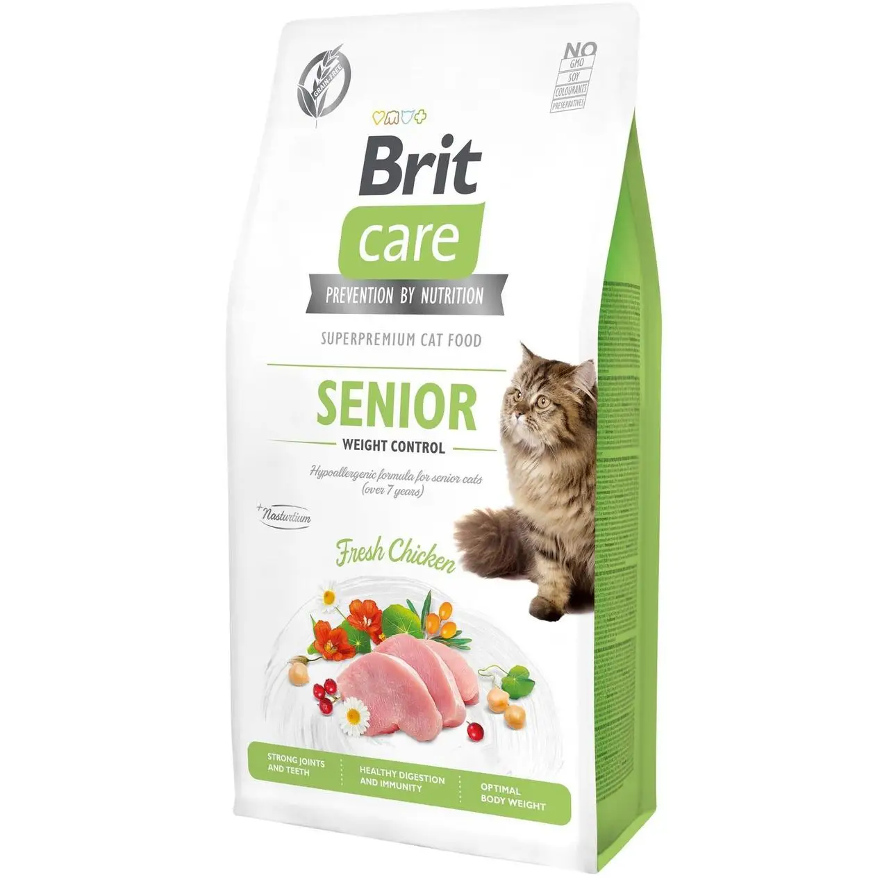 Brit Care Cat GF Senior Weight Control, 7 кг (контроль ваги для дорослих котів)1