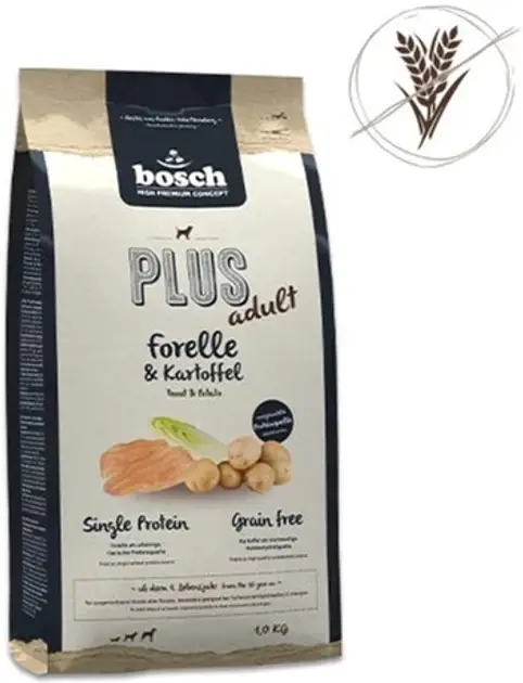 Bosch Plus Adult Forelle & Kartoffel 12,5кг корм для соба...