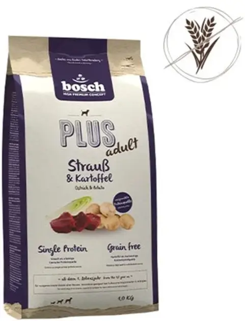 Bosch Plus Adult Strauss & Kartoffel 12,5кг корм для соба...