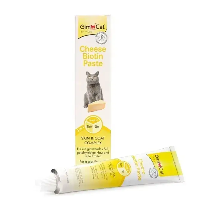 GimCat Cheese Biotin Paste паста для кішок з сиром для шкіри і шерсті 50г1