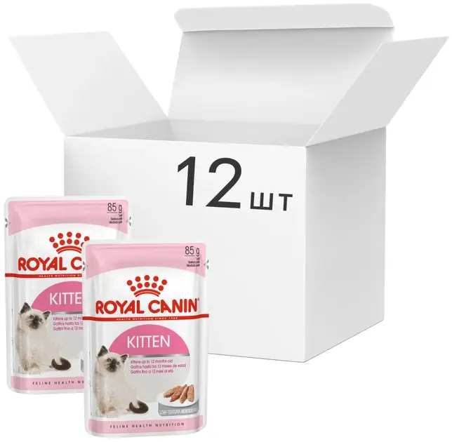 Royal Canin Kitten (паштет) 85 г * 12 шт - паучі для кошенят ...