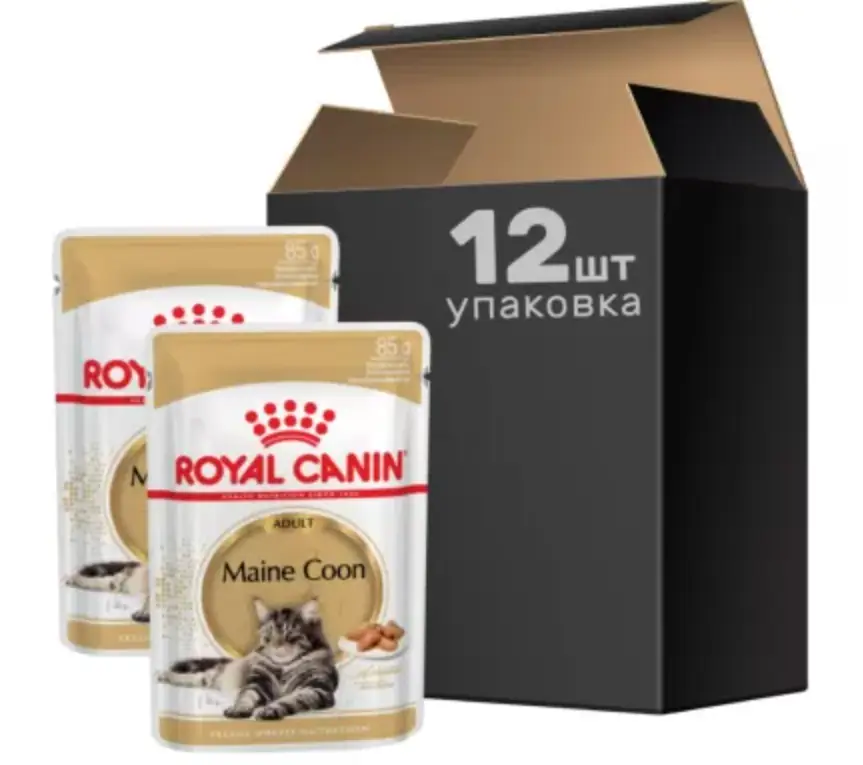 Royal Canin Maine Coon (шматочки в соусі) 85г * 12шт-паучі дл...