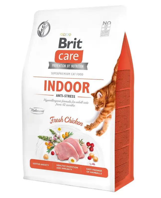 Brit Care Cat GF Indoor Anti-stress, 7кг (антистрес)1