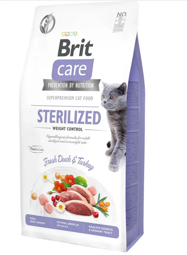 Brit Care Cat GF Sterilized Weight Control, 7кг (контроль ваги для стерелізованних)1