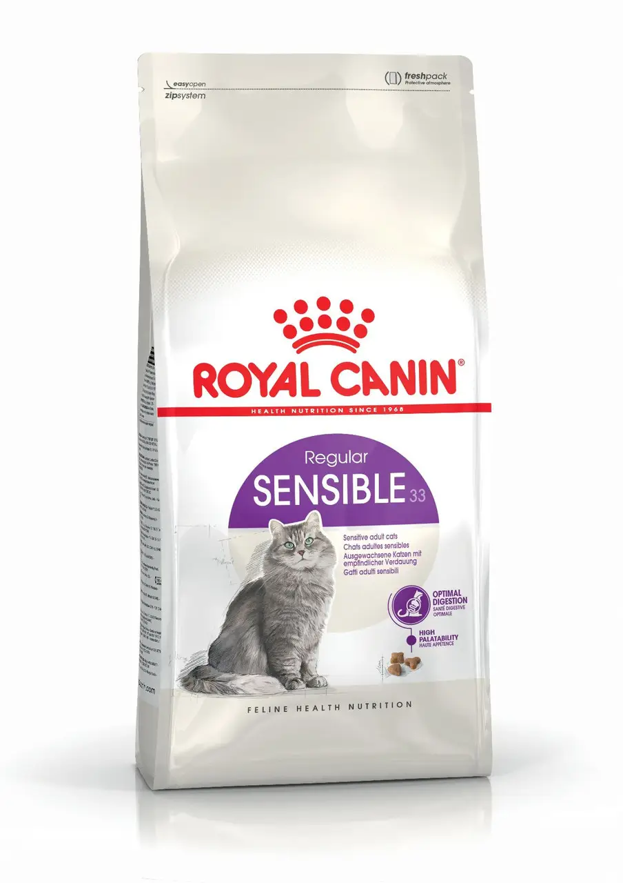 Royal Canin Sensible 10кг + 2кг для кішок з чутливим травленням1