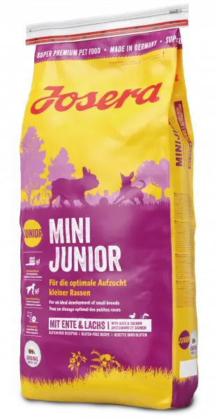 Josera MiniJunior 15 кг - беззерновий корм з качкою для для цуценят з 3-х тижнів дрібних порід1