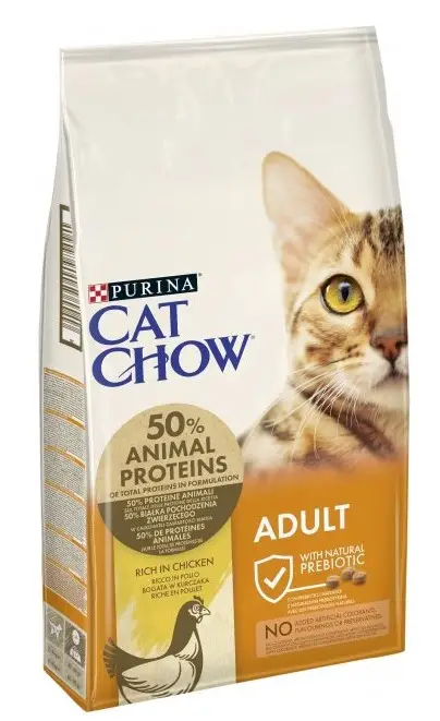 Cat Chow Adult 15кг-корм для кішок з куркою та індичкою1