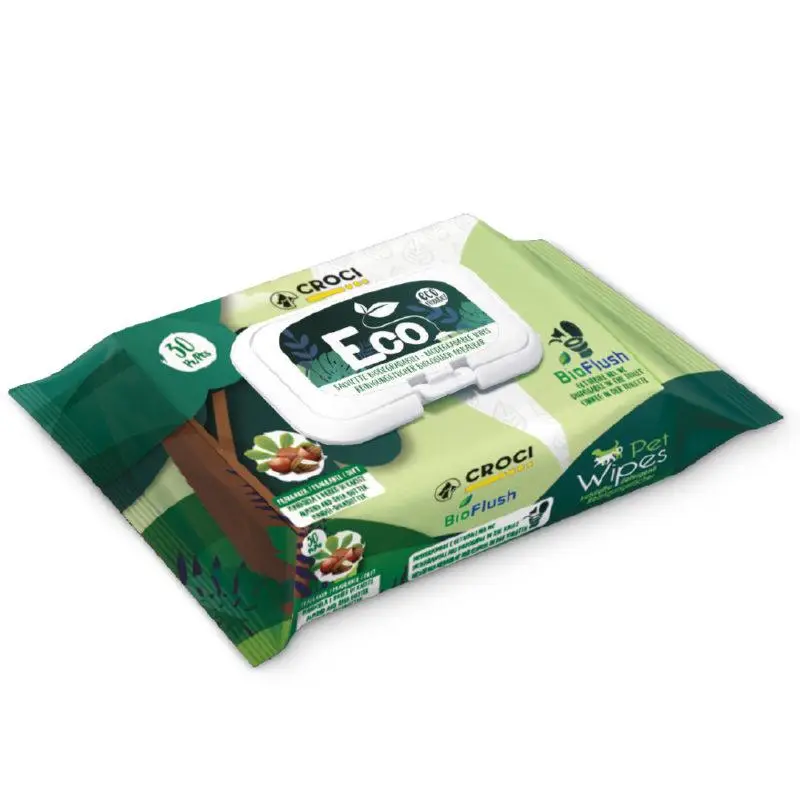 Croci Eco PetWipes вологі серветки для очищення шерсті кішок і собак 30 шт.1