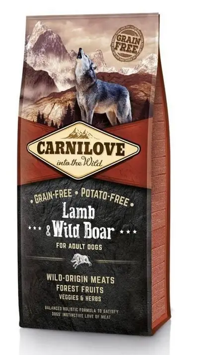 Carnilove Lamb&Wild Boar For Adult Dogs 12 кг - беззерновий корм для собак з ягням1