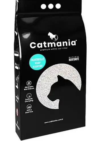 Catmania 5л (4,25кг) комкується наповнювач з глини (Марсельське мило)1