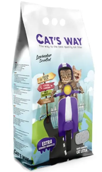 Cat's Way бентонітовий наповнювач 5 л (лаванда)1