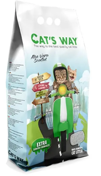 Cat's Way бентонітовий наповнювач 5л/4,25кг (алоє вера)1